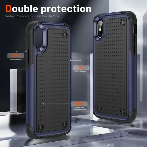 Vista 388 de Jeylly Funda para iPhone SE/Funda para iPhone 5S, Exterior de Plástico Duro que Absorbe Golpes + Interior de Silicona de Goma Defensor contra