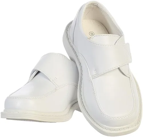 Vista 4 de Lito Zapatos de vestir mate para niños con correa de velcro