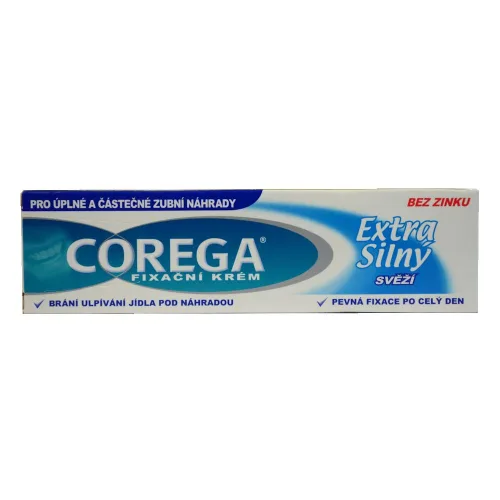 Vista 2 de Corega Extra Fuerte - Crema Adhesiva para Dentaduras - 1.41 oz