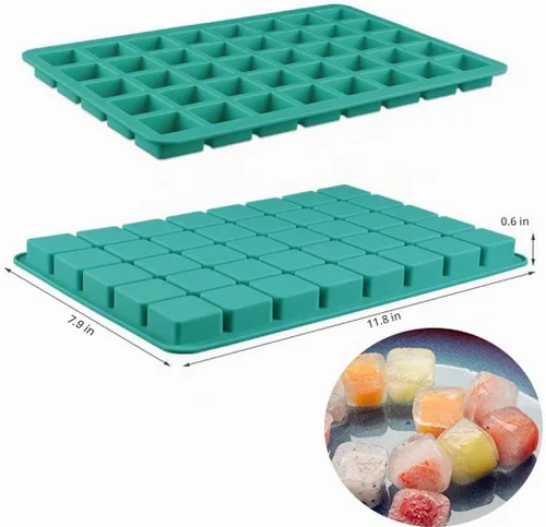 Vista 8 de Mity Rain Moldes de silicona cuadrados de trufa de chocolate y caramelo duro de 40 cavidades