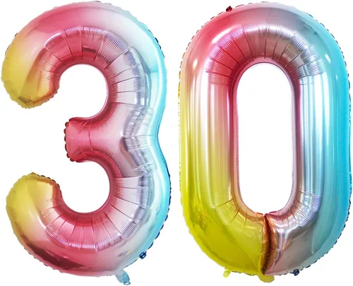 Vista 391 de Goer, conjunto de globos de papel aluminio para decoraciones de cumpleaños, globos de las letras de feliz cumpleaños y de números Oro