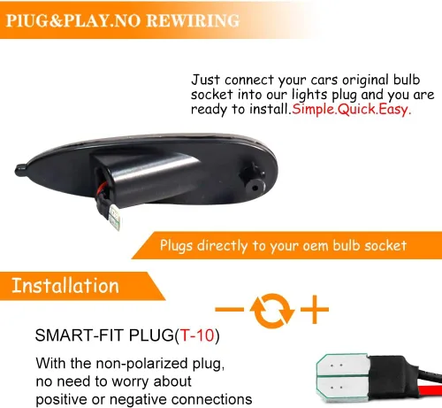 Vista 5 de Kit de lentes transparentes de color blanco claro LED ámbar completo compatible con Pontiac GTO 2004 2005 2006 reemplazo de montaje parachoques