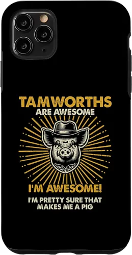 Vista 11 de iPhone 15 Pig Dad Mom Awesome - Farmer Breeder Tamworths Case