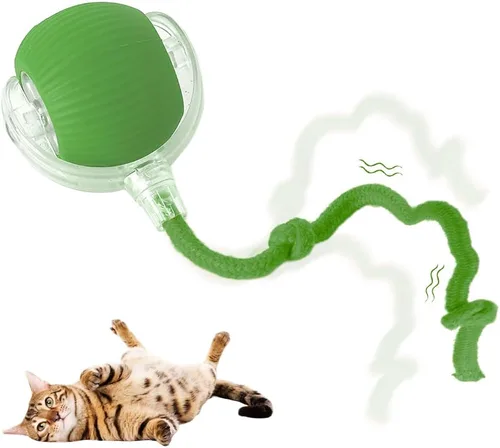 Vista 8 de Pelota de juguete interactiva para gatos, juguetes mejorados para gatos adultos aburridos en interiores y adultos, juguete interactivo auto rodante