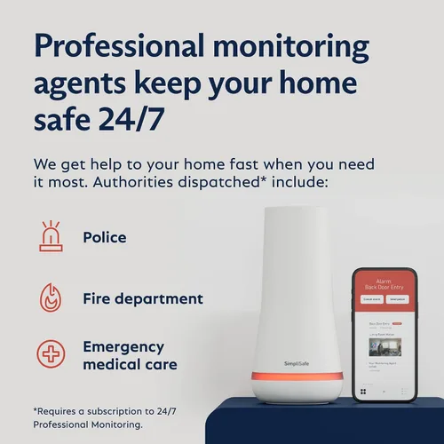 Vista 13 de SimpliSafe Sistema de seguridad inalámbrico para el hogar de 5 piezas, monitoreo profesional 24/7 opcional, sin contrato, compatible con Alexa