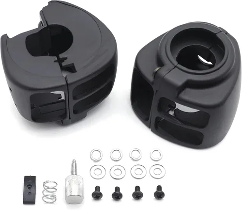 Vista 3 de Para 2009-2013 Harley Davidson Dyna/Sportsters/Softail/V-Rod/Touring Switch Carcasas Cubierta Negro [P/N: MT265-010-BK]