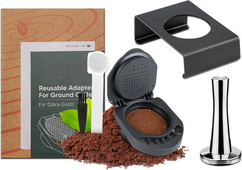 Vista 12 de Adaptador de cápsula reutilizable para Dolce Gusto, adaptador de cápsula de café recargable, convertidor de cápsulas de café, soporte de relleno