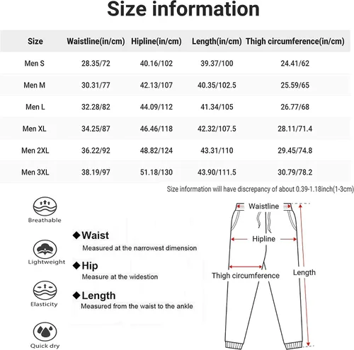 Vista 7 de INZVKJLU Pantalones deportivos para hombre, pantalones deportivos con estampado 3D, pantalones de entrenamiento con 2 bolsillos laterales