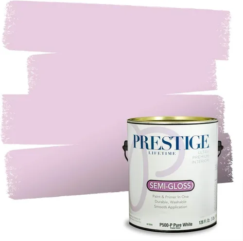 Vista 115 de PRESTIGE Pinturas de pintura interior e imprimación en uno, 1 galón, plano, combinación comparable de Sherwin Williams* Kimono Violet*