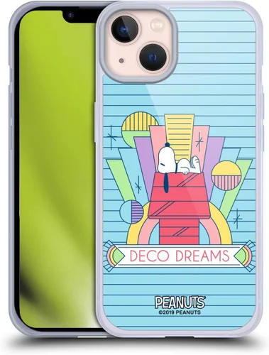 Vista 19 de Head Case Designs Snoopy Deco Dreams - Funda de gel suave con licencia oficial de Peanuts Blue Pattern compatible con Apple iPhone 7 Plus/iPhone 8