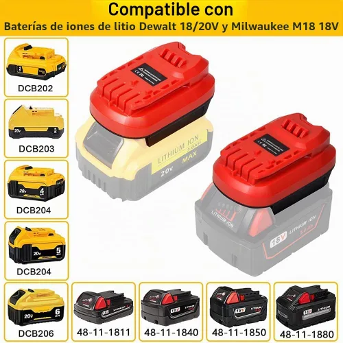 Vista 6 de Adaptador de batería para herramienta inalámbrica Craftsman 20V V20