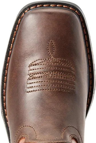 Vista 4 de ARIAT Unisex-Child YTH Workhog Wide Square Dark EarthBrick Work Boot