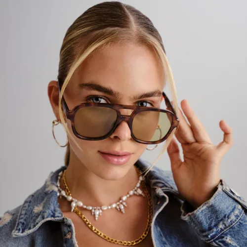 Vista 20 de AIRE Whirlpool - Gafas de sol - Negro, aviador, unisex, estilo Hollywood de los años 70