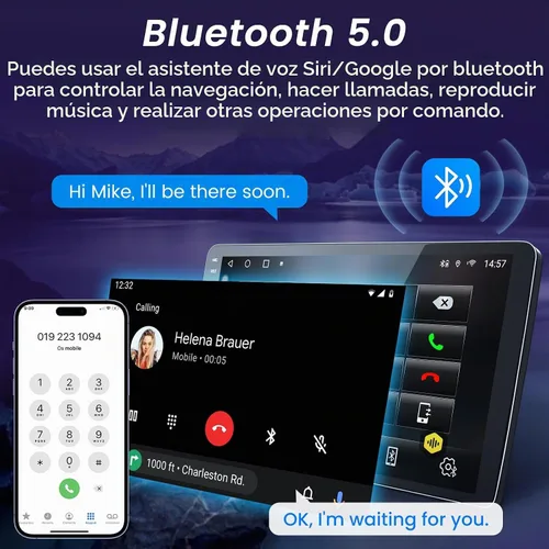 Vista 8 de Radio de coche 4Core+64G ROM para Ford F150 2004-2008: pantalla táctil de 7 pulgadas estéreo con CarPlay Android Auto Bluetooth 5.0 FM/RDS Audio