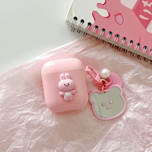 Vista 14 de Compatible con funda para Airpod, funda para Airpods 1 y 2, accesorios de AirPods, funda protectora a prueba de golpes, compatible con funda