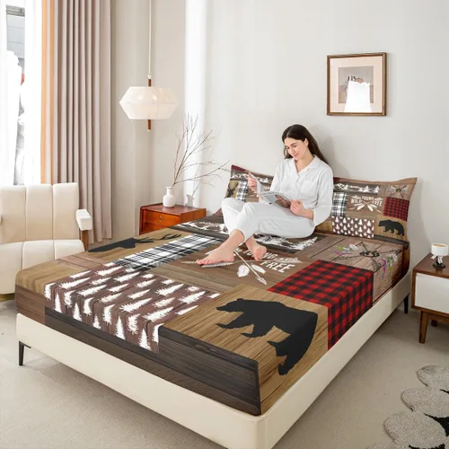 Vista 37 de Erosebridal Juego de sábanas de ratas para niños, tamaño Queen, juego de ropa de cama con diseño de roedores de ratón, divertido diseño de animales