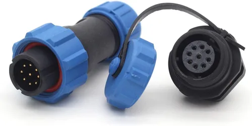 Vista 13 de SP13 2pin/3pin/4pin/5pin/6pin/7pin/9pin conector de cable de aviación, enchufe impermeable IP67, conector de equipo de luz LED