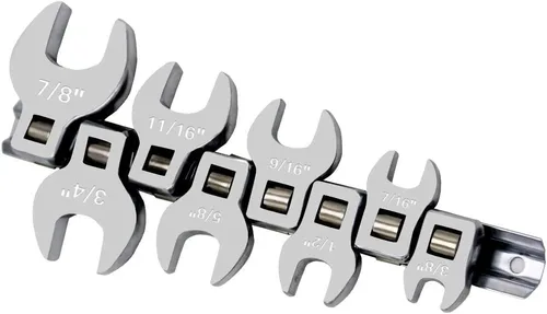 Vista 8 de MacWork Juego de 8 llaves métricas de 3/8 pulgadas, ideal para espacios reducidos, kit de 8 piezas con organizador de clip