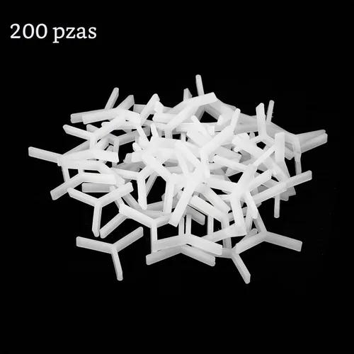 Vista 3 de uxcell 200 piezas de baldosas de pared de plástico tipo Y, espaciadores de baldosas hexagonales de 0.059 in, 1/16 pulgadas, espaciadores de azulejos