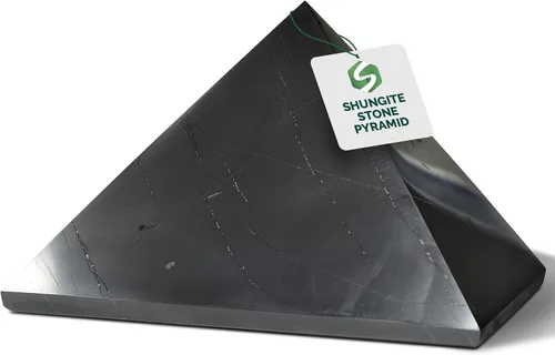 Vista 25 de Shungite World Auténtica pirámide de shungita pulida de 1.18 pulgadas / 1.18 pulgadas, cristal curativo natural de chakras, pirámide negra real