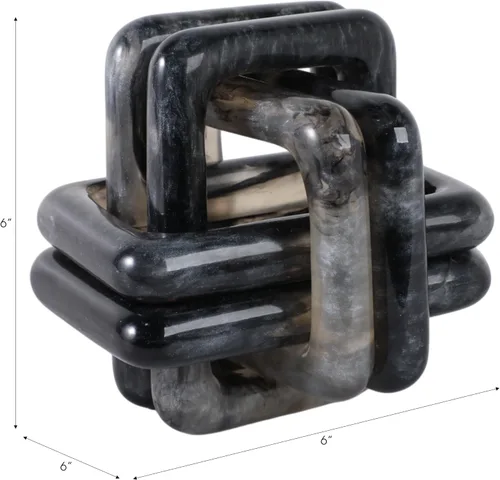 Vista 4 de Escultura para decoración del hogar y baño – Adornos de nudo de mármol para detalles de estantes, estilo de habitación y diseño de oficina