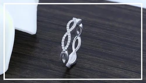Vista 4 de Dazzlingrock Collection Anillo de aniversario de alianza de boda con diamantes redondos de 0.20 quilates (ctw), plata de ley