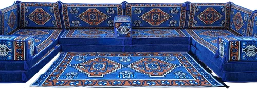 Vista 44 de arabicsofa Sofás seccionales en U hechos a mano – Asientos tradicionales en el suelo estilo Jalsa árabe
