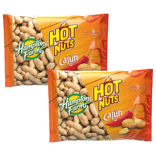 Vista 13 de Hampton Farms - Cultivado en Estados Unidos totalmente natural - Cacahuetes cajún gourmet tostados con cáscara - Bolsa de 10 onzas
