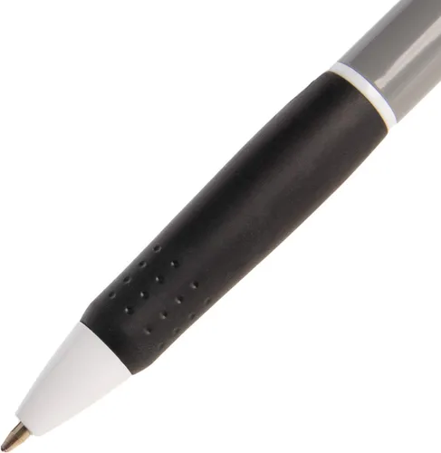 Vista 3 de Simply Genius Bolígrafos retráctiles, paquete de 100 unidades, tinta negra, gris y negro, punta media de 0.039 pulgadas, bolígrafos a granel