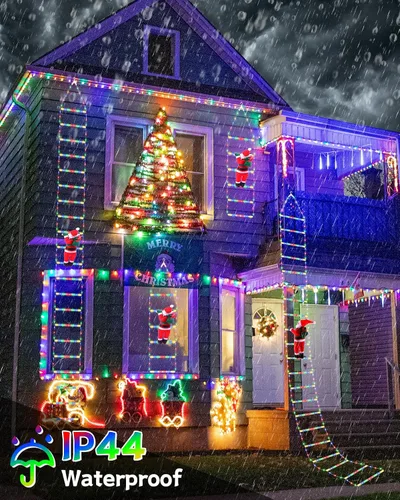 Vista 7 de 338 luces LED multicolor de Navidad para decoración interior y exterior Varios