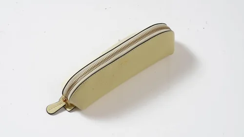 Vista 6 de Cockatoo Estuche para lápices de piel auténtica, soporte para accesorios, bolsa de papelería, estuche con cremallera para el trabajo y la oficina