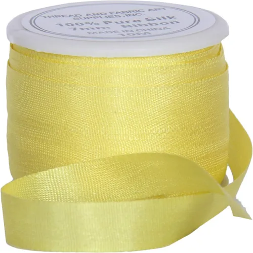 Vista 112 de Threadart Cinta de seda 100% pura - 3 tamaños - Docenas de colores - Castaño - 2 mm No. 524 Soft 100% pure silk ribbon on a single spool - perfect