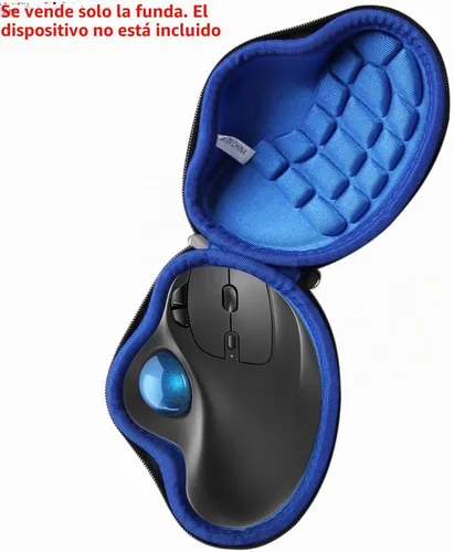 Vista 2 de Hermitshell Estuche rígido de viaje para ratón inalámbrico Nulea M501 Trackball (Negro+Azul)