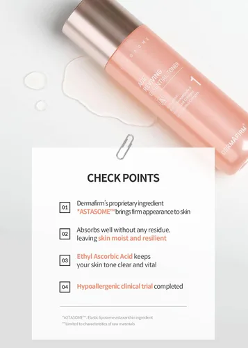 Vista 7 de DERMAFIRM Tónico hidratante esencial A4 que revive la edad temprana Tónico facial reafirmante de poros con colágeno, astasoma y péptido para todo