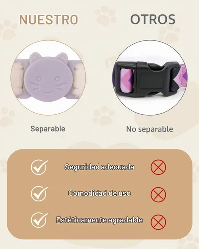 Vista 4 de Collar de gato de terciopelo suave con campana, collar ajustable para Rosa (Flower Pink)