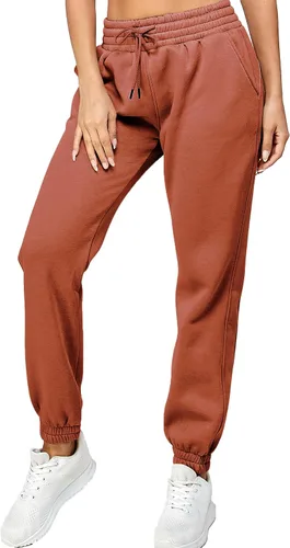 Vista 48 de IUUI Pantalones deportivos de cintura alta para mujer, con bolsillos, de algodón, holgados, atléticos