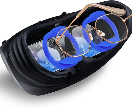 Vista 2 de PECOOVR Rubber Glasses Spacer for PSVR 2, Silicone Lens Protector Compatible with Playstation VR2 + Charging Station for PSVR 2 Controller