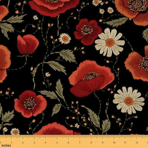 Vista 21 de Koi Fish - Tela de tapicería de The Yard, tela decorativa japonesa exótica Hokusai con olas del océano para tapicería y proyectos de bricolaje