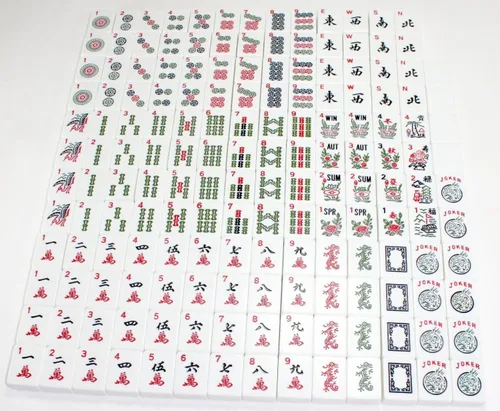 Vista 2 de C&H Solutions Estilo occidental, azulejos de Mahjong americanos solamente, el clásico (tipo A), juego de 166 piezas