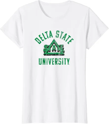 Vista 12 de Delta State University Statesmen Large Camiseta, Gris