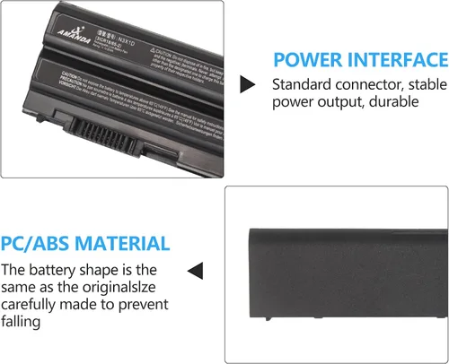 Vista 6 de Batería N3X1D de 11.1 V 65 Wh, compatible con Dell Latitude E6540 E6440 E5530 E5430 E6520 E6420 Precision M2800 Series 6cell Notebook 8858X T54FJ