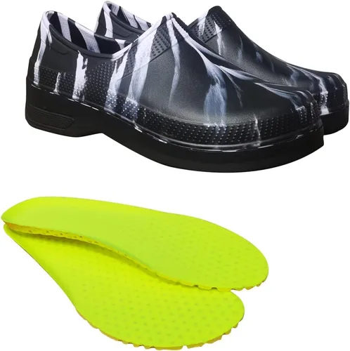 Vista 4 de Zapatos de chef para hombres y mujeres, zuecos de cocina para hombre, zapatos de cocina para hombre, zapatos de trabajo de enfermera, zapatos
