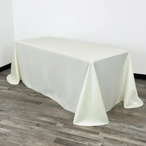 Vista 30 de YOUR CHAIR COVERS - Mantel rectangular L'Amour de 90 x 132 pulgadas - Mantel de boda prémium para mesas rectangulares de banquete de 6 pies - Verde