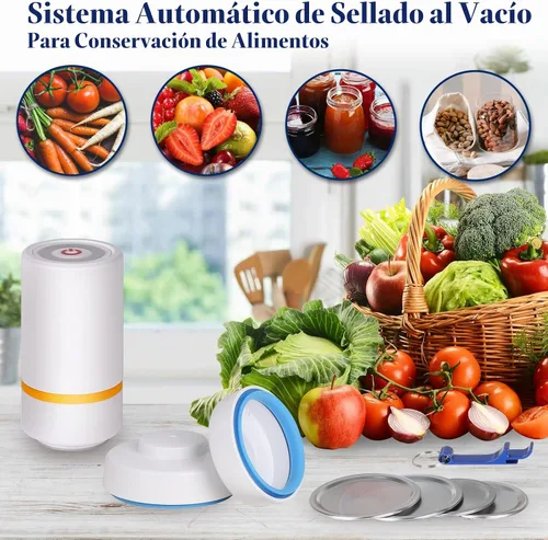 Vista 6 de Kit de bomba de vacío eléctrica para tarros de masón: tarros de boca ancha compatibles con la máquina selladora al vacío de ahorro de alimentos