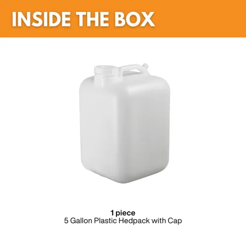 Vista 2 de Hedpak Hedpak- Carboy de plástico de 5 galones con asa, sin BPA y grado alimenticio