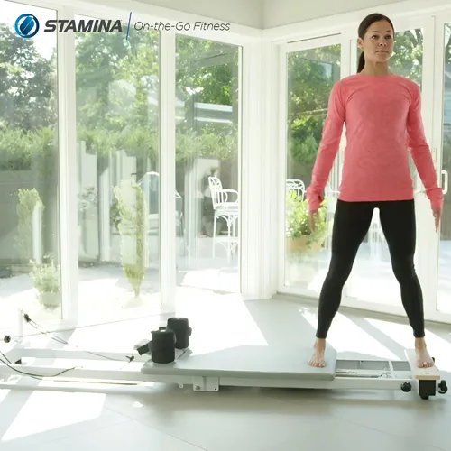 Vista 5 de AeroPilates Precision Series Reformer 535 - Máquina de entrenamiento de Pilates Reformer para gimnasio en casa - Capacidad de peso de hasta 350