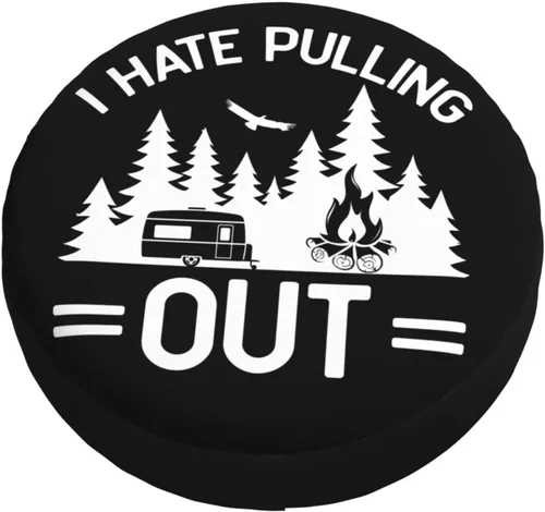Vista 3 de I Hate Pull Out - Cubierta protectora de rueda de repuesto para camión, SUV, remolque, camping, caravana, cubiertas de neumáticos de 15 pulgadas
