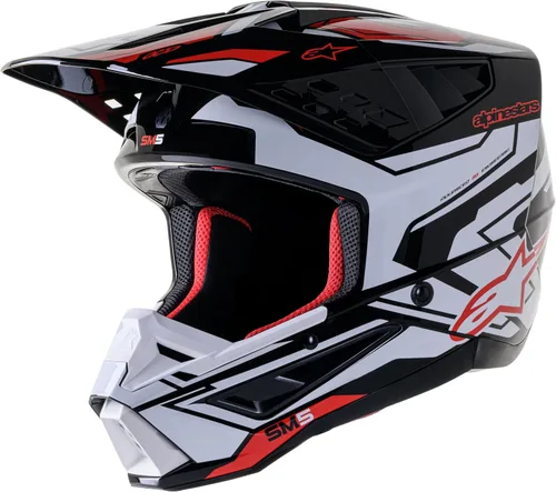 Vista 3 de Casco Alpinestars SM5 Sólido, Protección Ligera para Pilotos de MX
