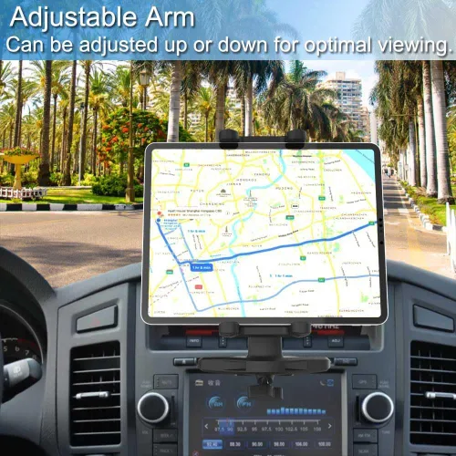 Vista 2 de Soporte ajustable de la tableta del soporte de la ranura del CD del coche 360 para el iPad y el teléfono celular