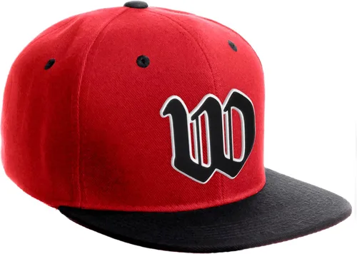 Vista 952 de Daxton Gorra clásica con visera de billete plano con letras del alfabeto inglés antiguo de la A a la Z
